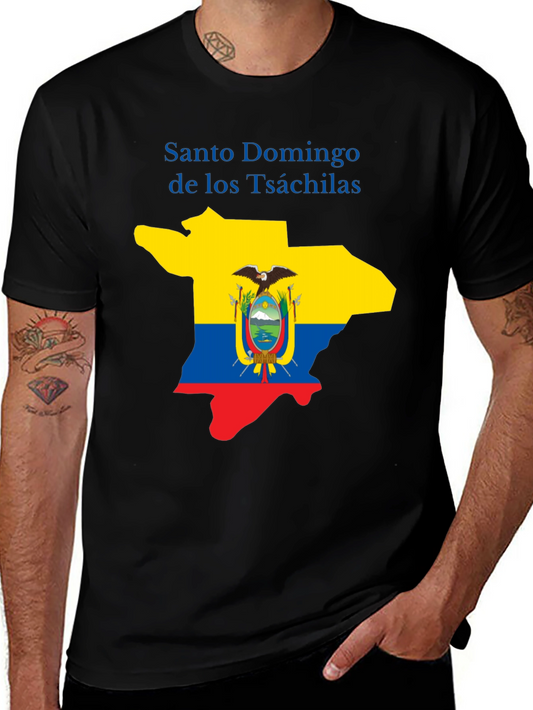 Santo Domingo Tsáchilas T-Shirt Ecuador Flag Graphic Tee