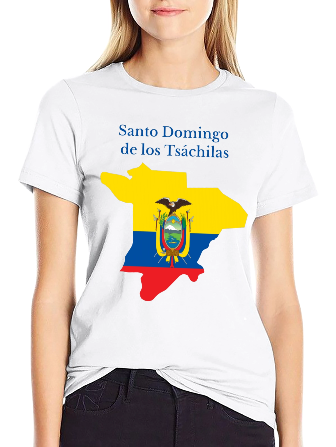 Santo Domingo Tsáchilas T-Shirt Ecuador Flag Graphic Tee