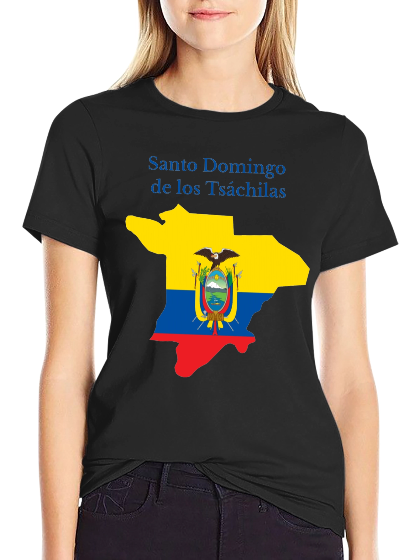 Santo Domingo Tsáchilas T-Shirt Ecuador Flag Graphic Tee