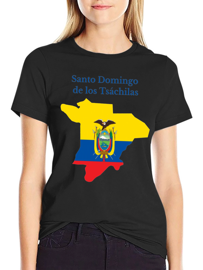 Santo Domingo Tsáchilas T-Shirt Ecuador Flag Graphic Tee