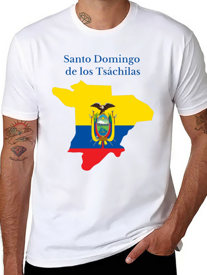 Santo Domingo Tsáchilas T-Shirt Ecuador Flag Graphic Tee