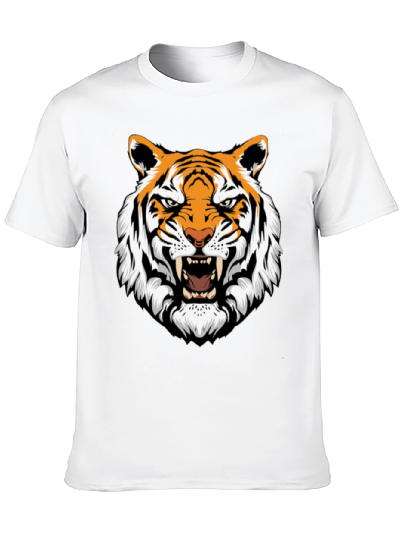 Roaring Tiger Graphic Print Black T-Shirt