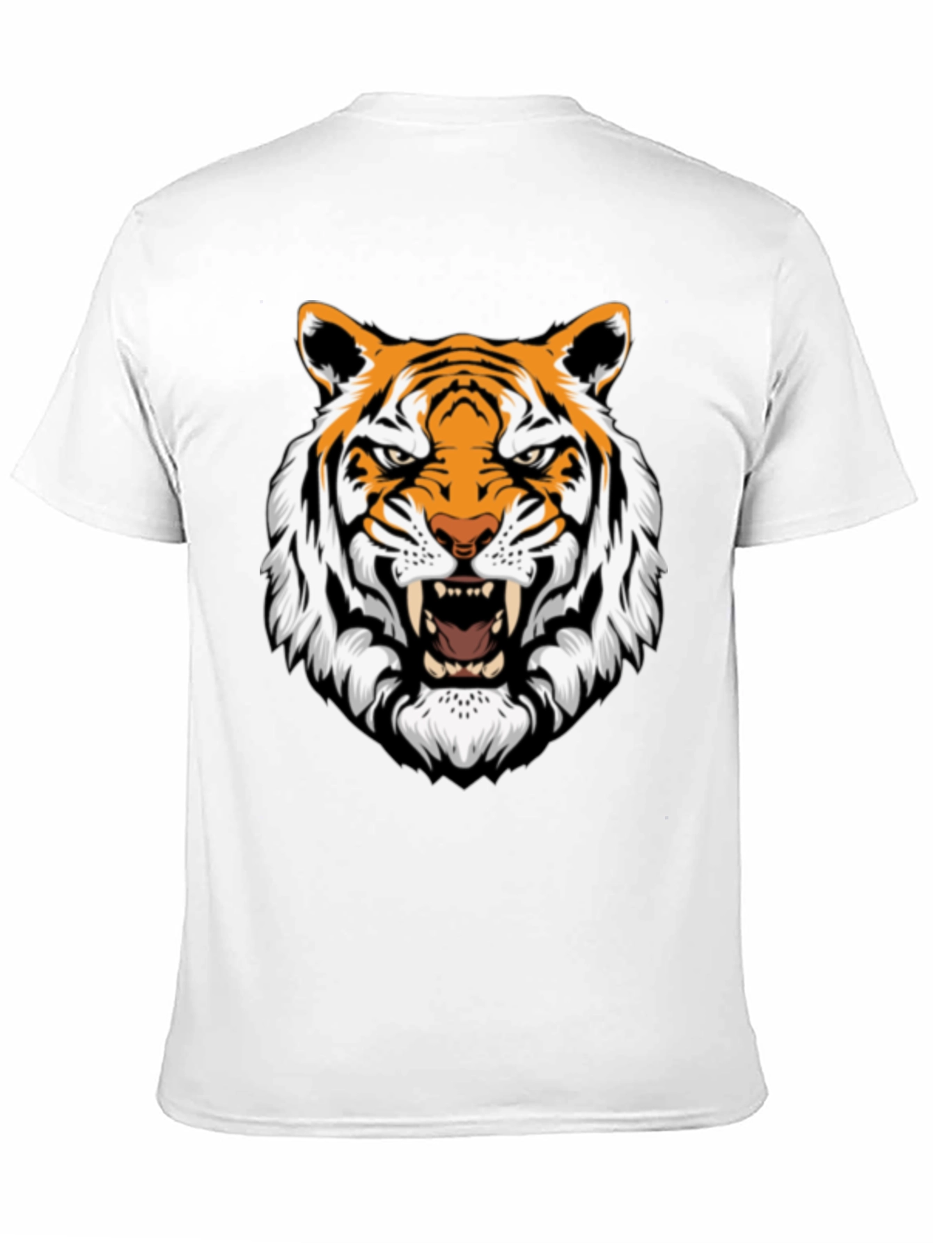 Roaring Tiger Graphic Print Black T-Shirt