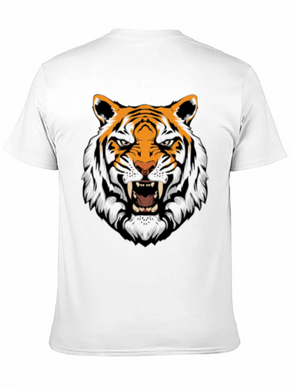 Roaring Tiger Graphic Print Black T-Shirt