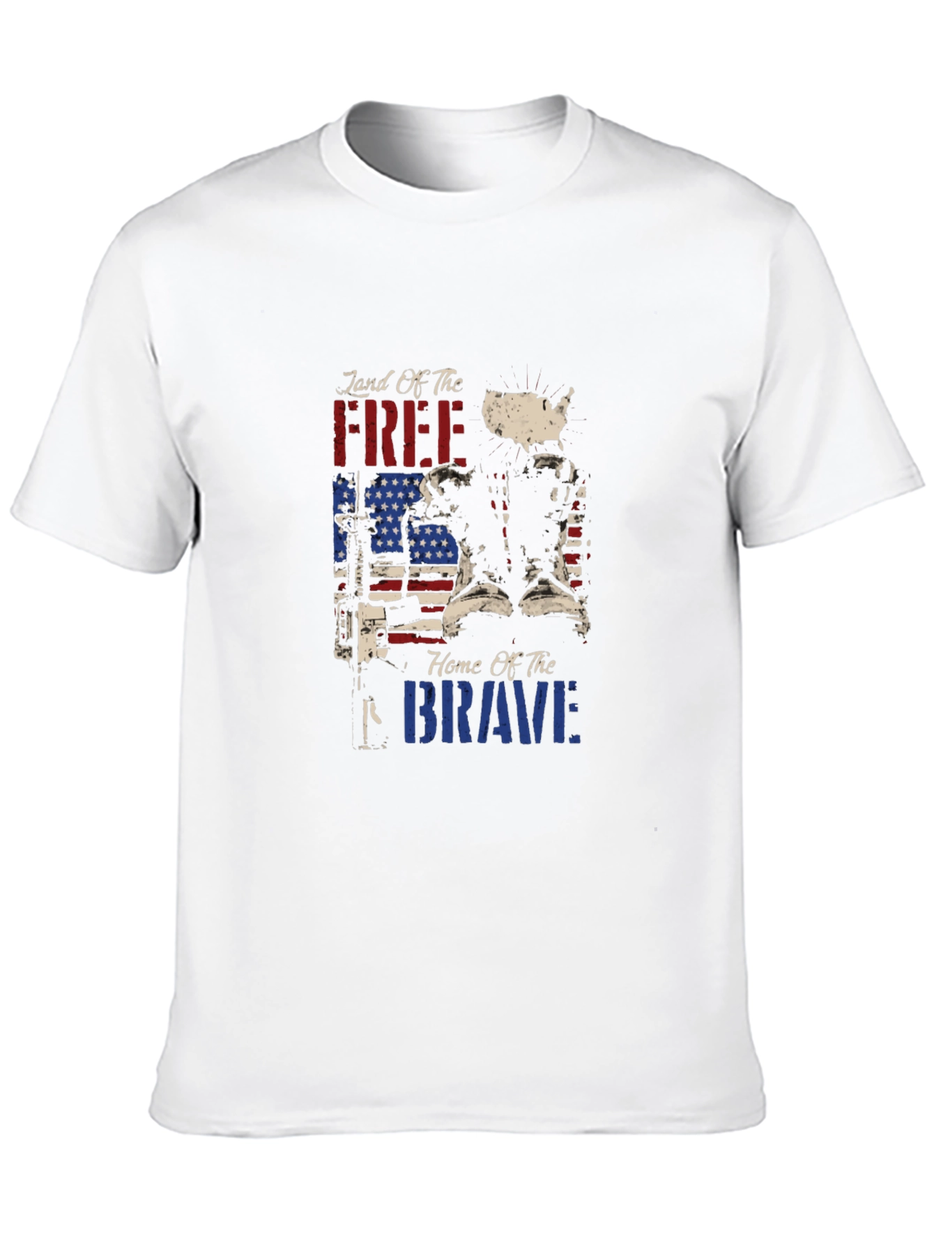 Land of the Free Patriotic Graphic T-Shirt