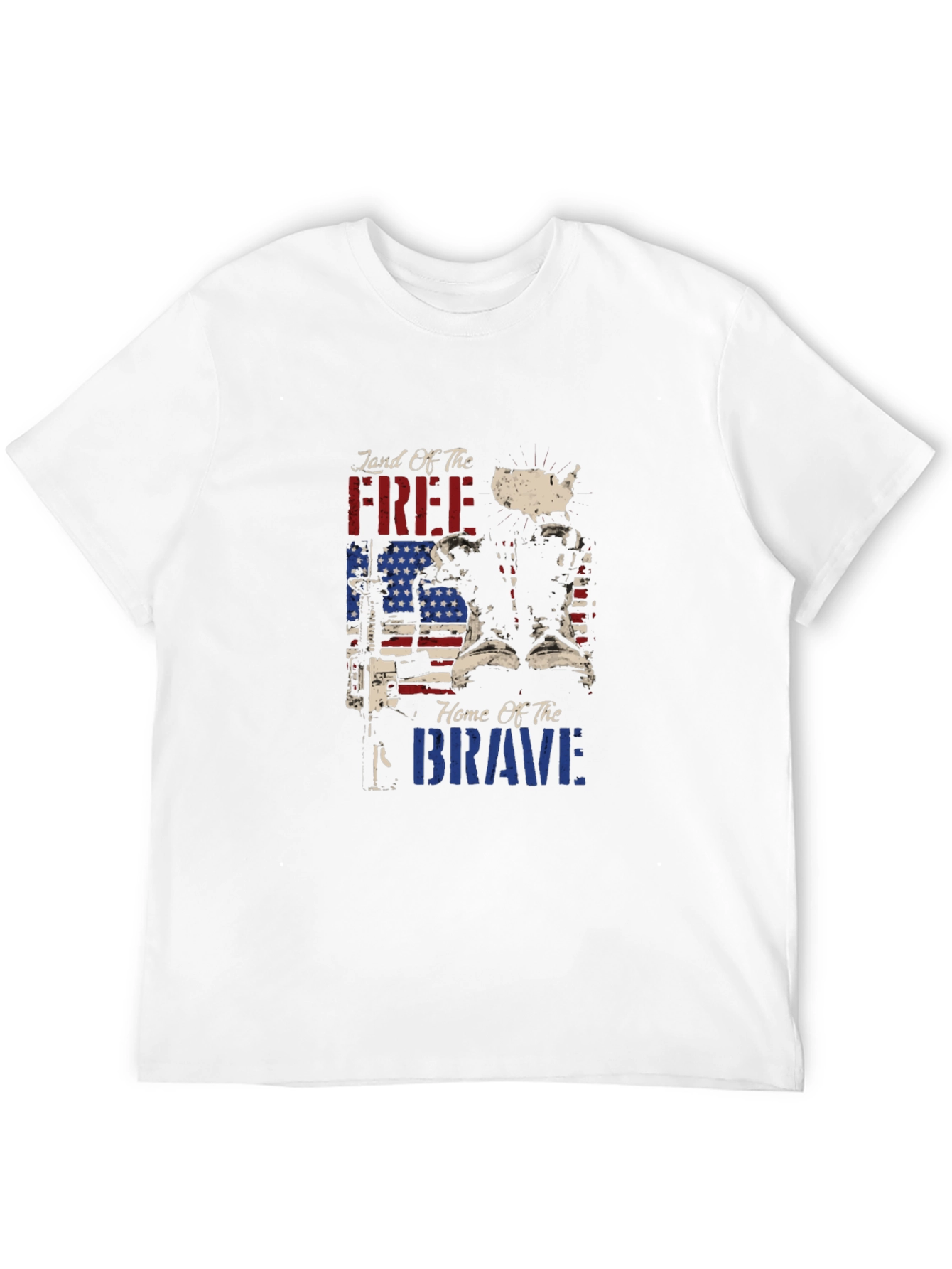 Land of the Free Patriotic Graphic T-Shirt