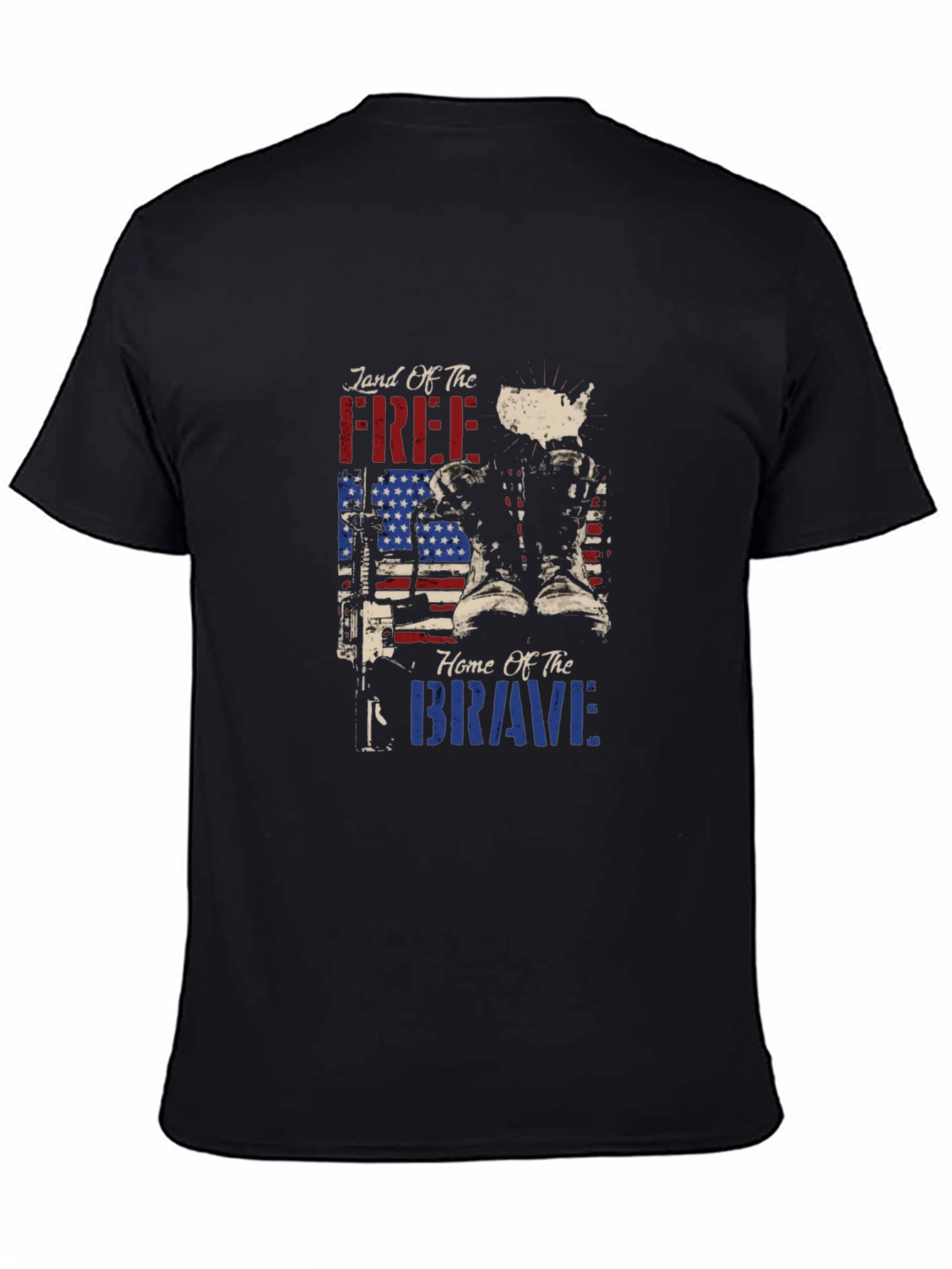 Land of the Free Patriotic Graphic T-Shirt
