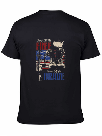 Land of the Free Patriotic Graphic T-Shirt