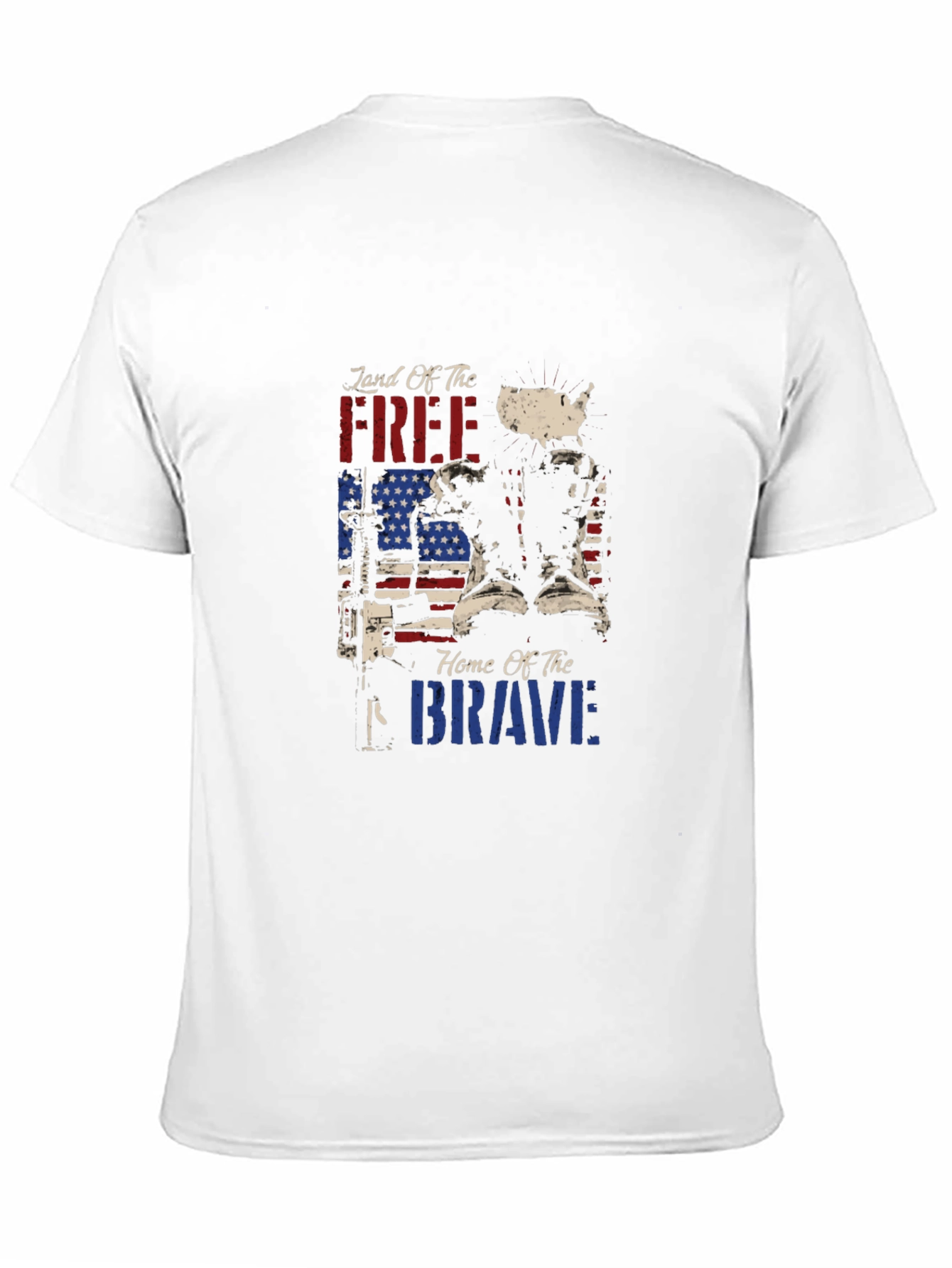 Land of the Free Patriotic Graphic T-Shirt
