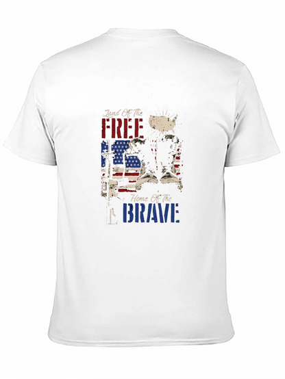 Land of the Free Patriotic Graphic T-Shirt
