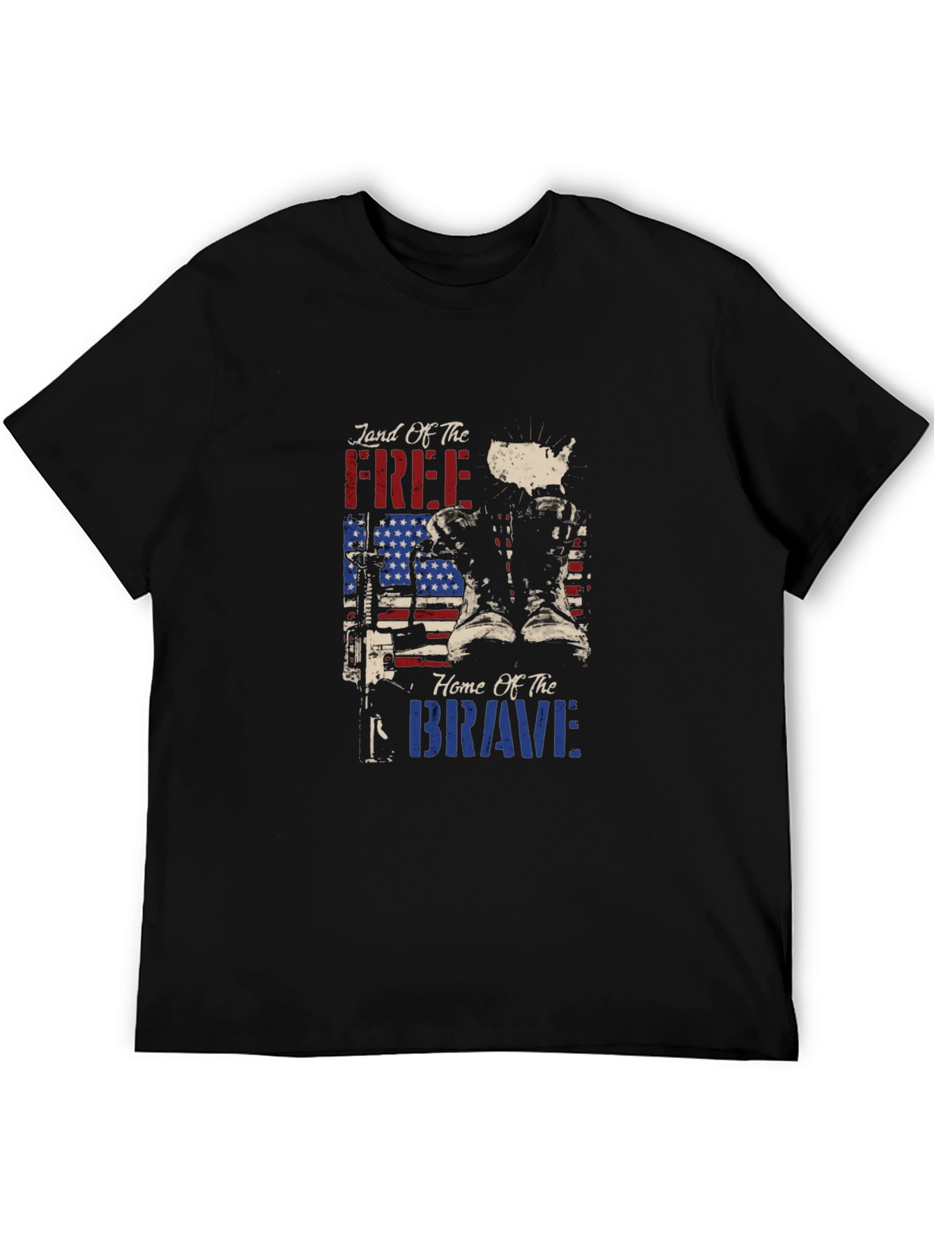 Land of the Free Patriotic Graphic T-Shirt