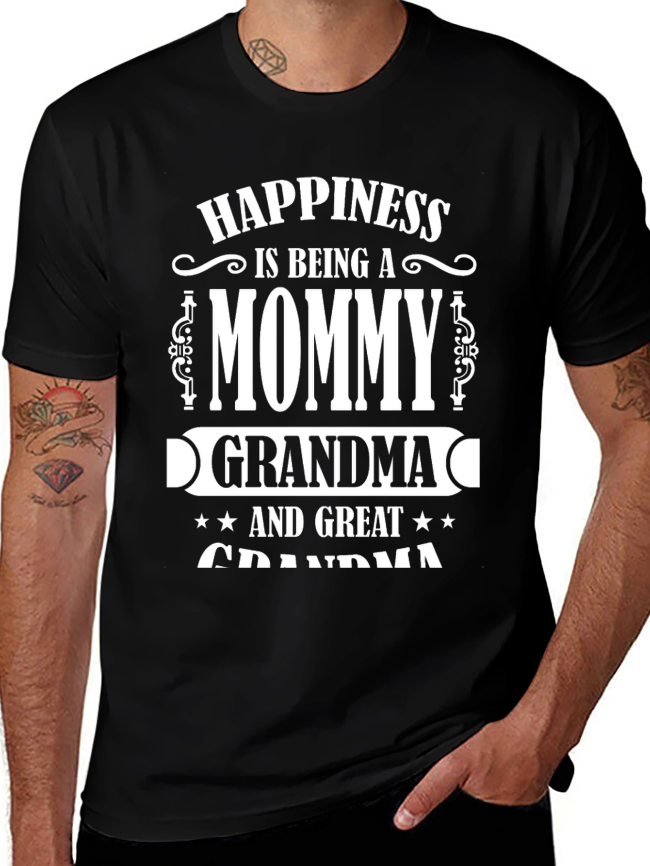 Mommy Grandma Great Grandma T-Shirt Black