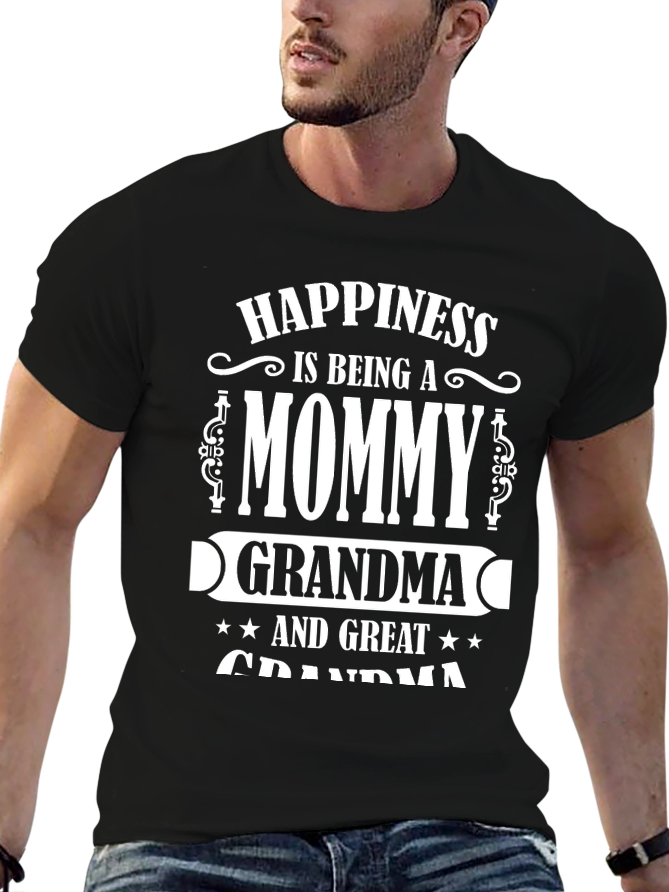 Mommy Grandma Great Grandma T-Shirt Black