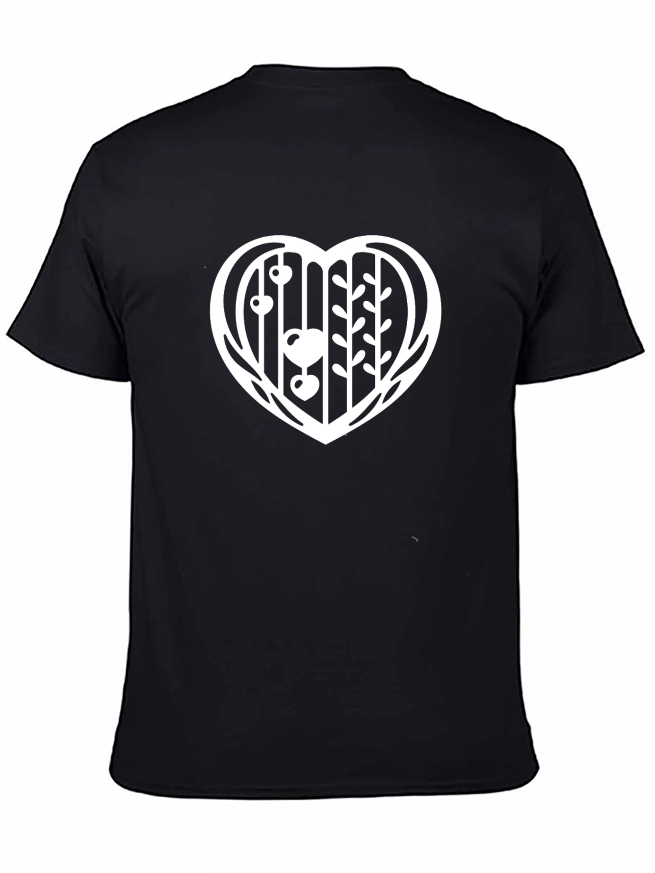 Heart Cage Graphic Tee - Black Casual Shirt