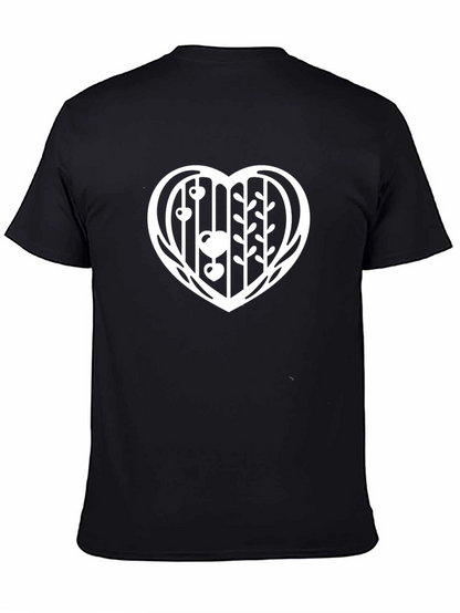 Heart Cage Graphic Tee - Black Casual Shirt