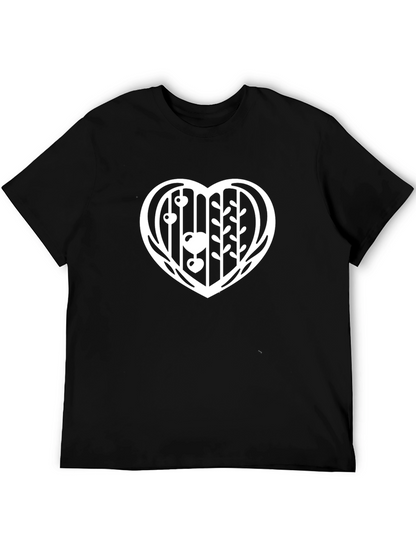Heart Cage Graphic Tee - Black Casual Shirt