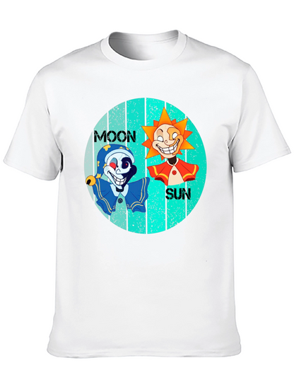 Moon & Sun Tee - Graphic Print Black T-Shirt