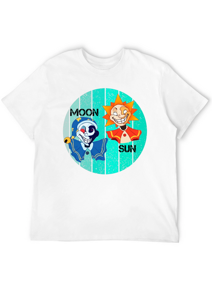 Moon & Sun Tee - Graphic Print Black T-Shirt