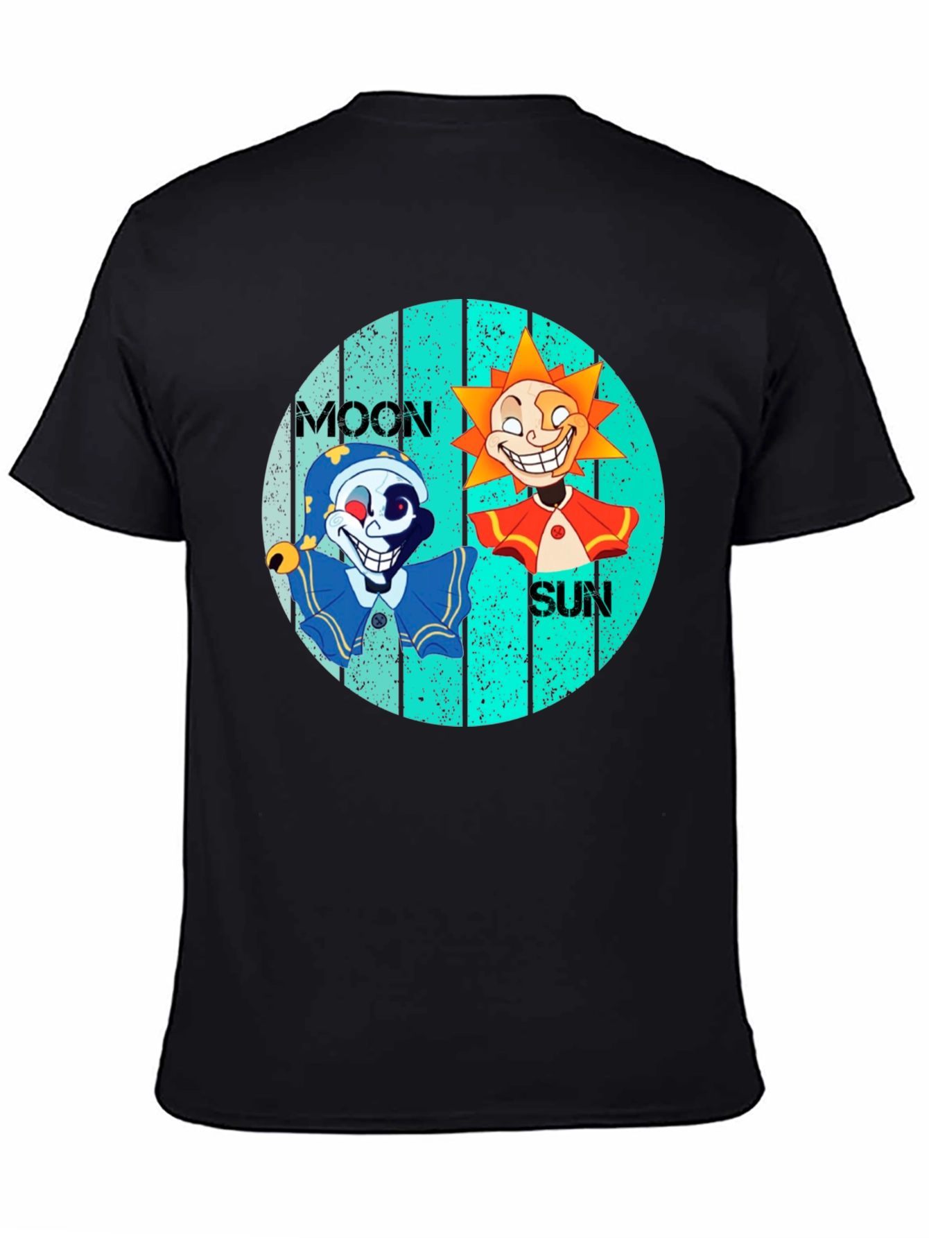 Moon & Sun Tee - Graphic Print Black T-Shirt