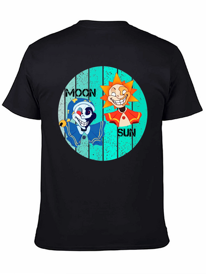 Moon & Sun Tee - Graphic Print Black T-Shirt