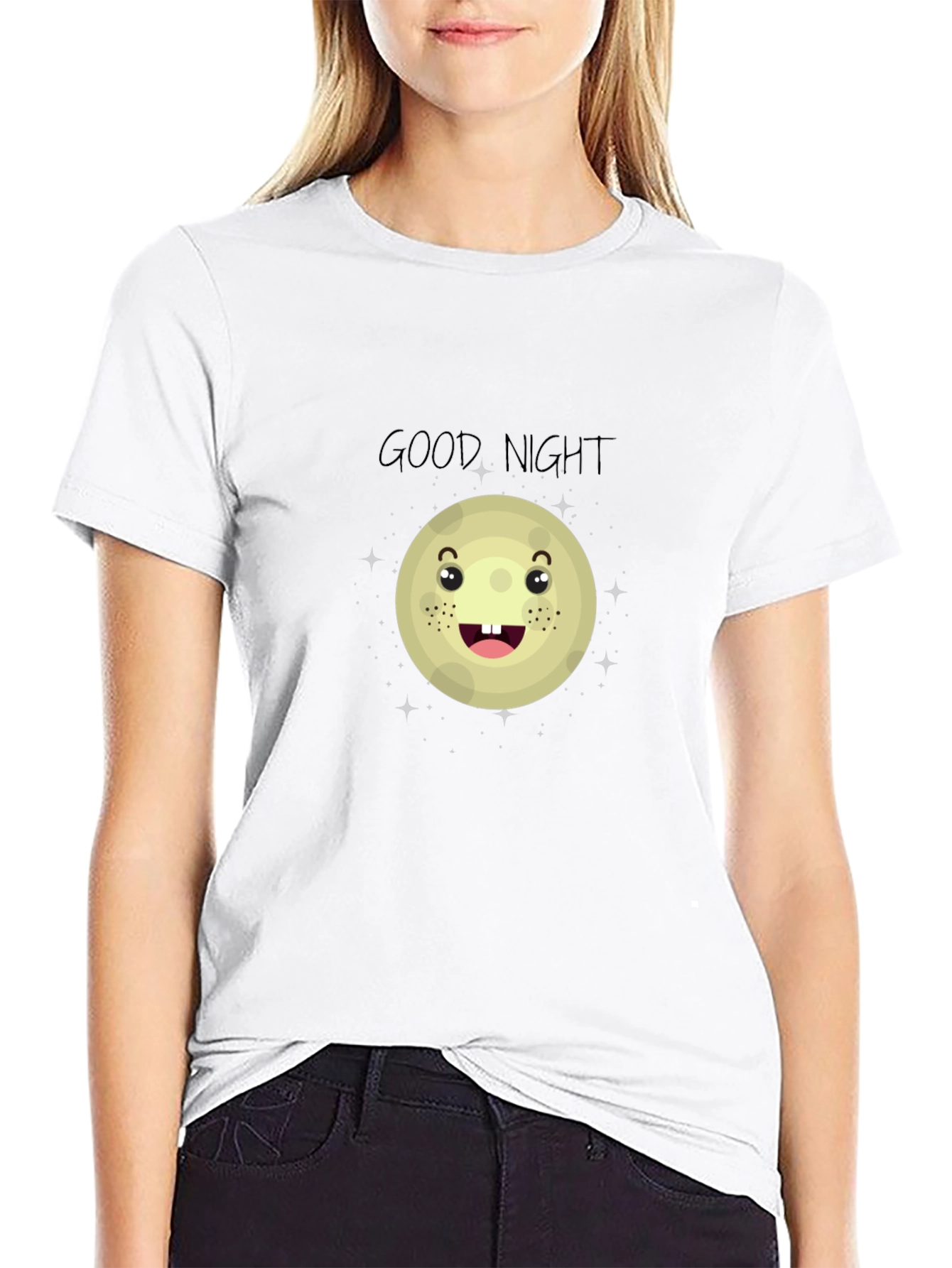 Good Night Moon Graphic Tee - Black