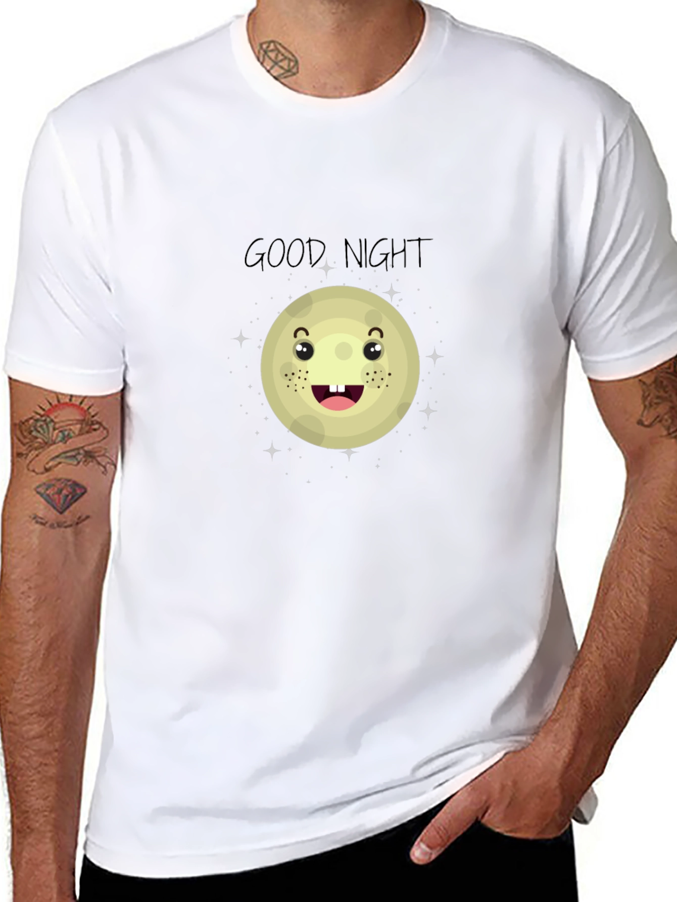 Good Night Moon Graphic Tee - Black