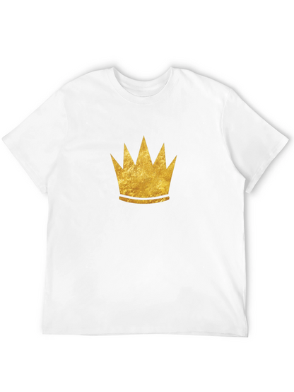 Golden Crown Graphic T-Shirt - Stylish Mens Tee