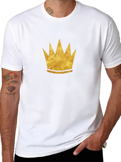 Golden Crown Graphic T-Shirt - Stylish Mens Tee