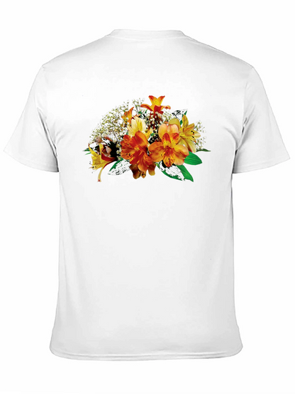 Floral Bouquet Graphic Black T-Shirt