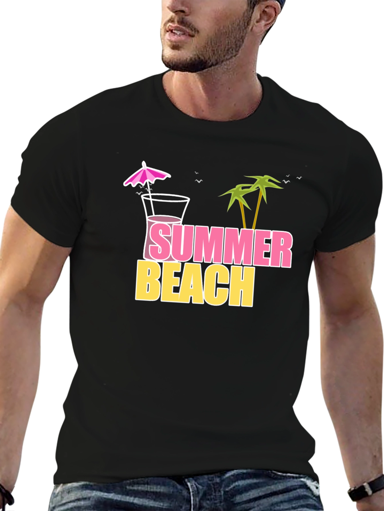Summer Beach Graphic T-Shirt