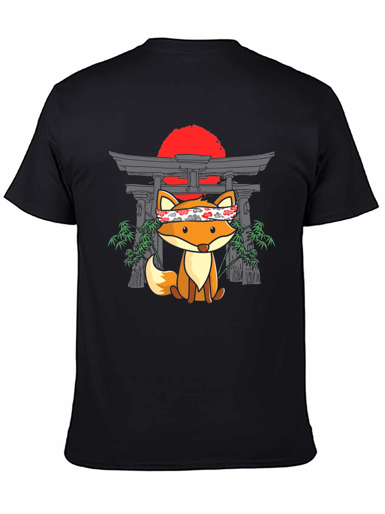 Japanese Fox T-Shirt: Cute Anime Design