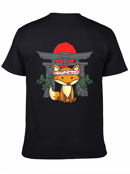 Japanese Fox T-Shirt: Cute Anime Design