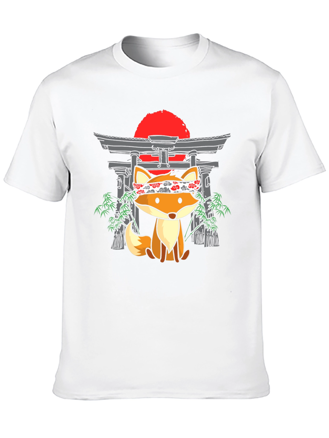 Japanese Fox T-Shirt: Cute Anime Design