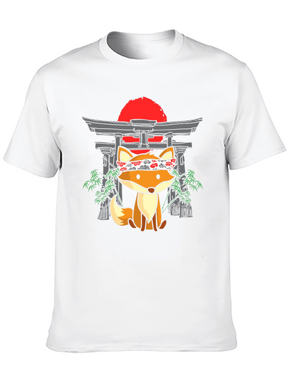 Japanese Fox T-Shirt: Cute Anime Design