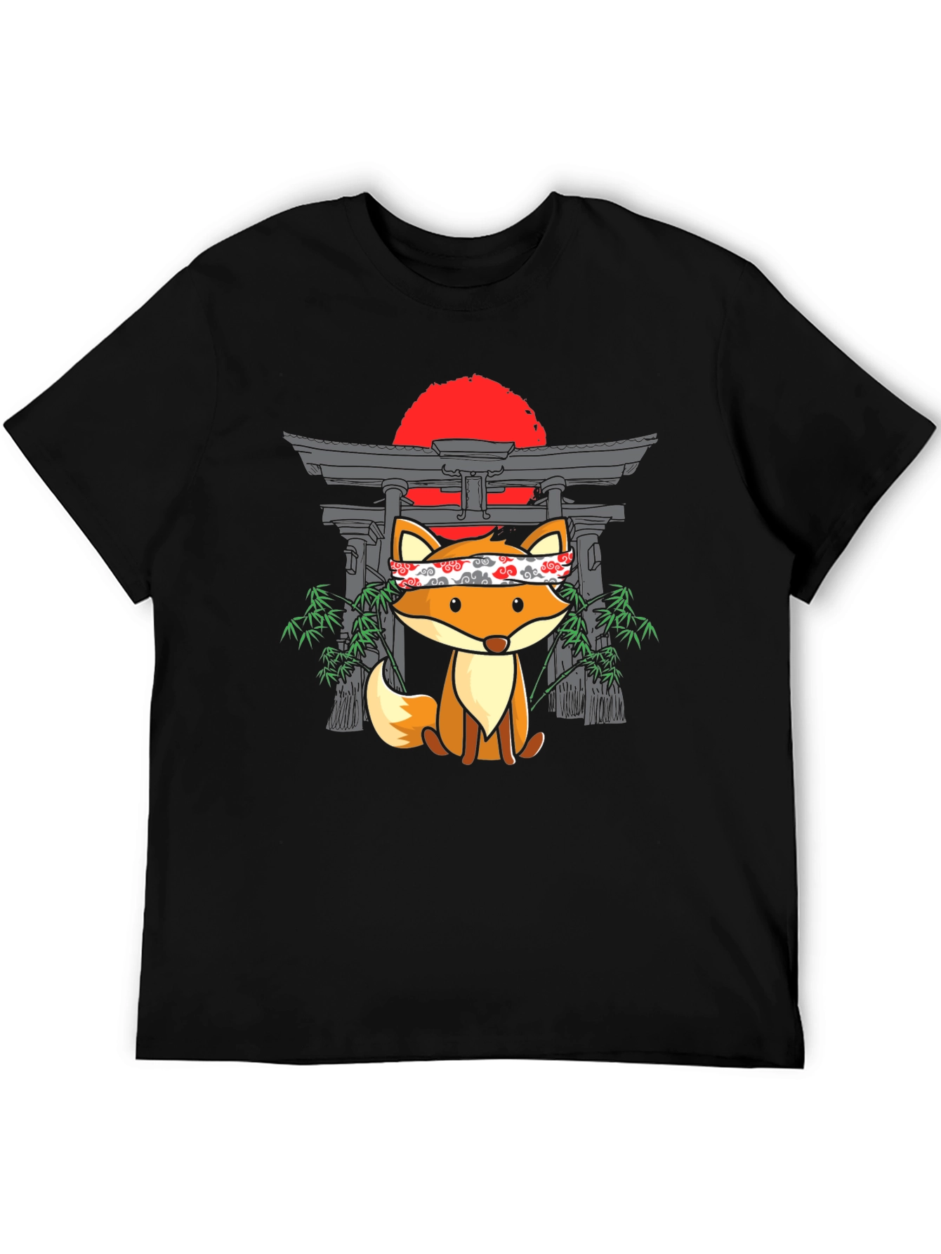 Japanese Fox T-Shirt: Cute Anime Design