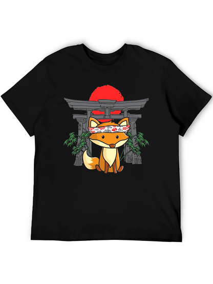 Japanese Fox T-Shirt: Cute Anime Design
