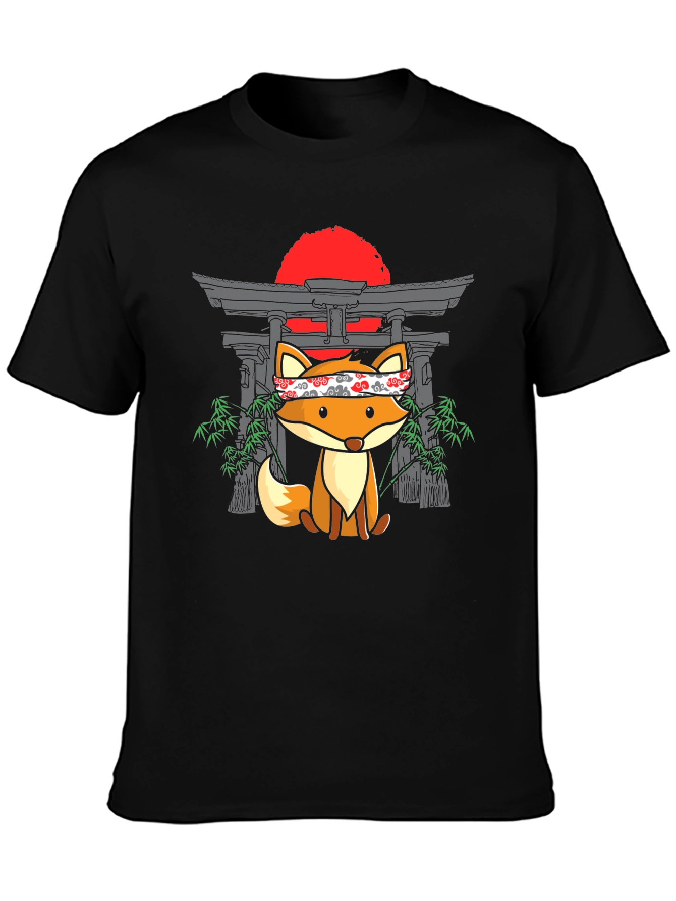 Japanese Fox T-Shirt: Cute Anime Design