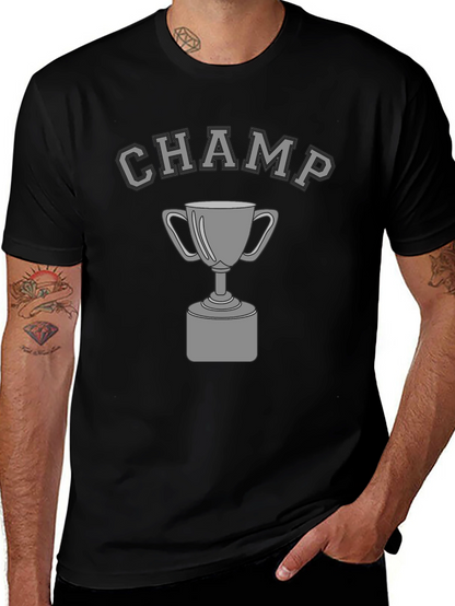Champ Graphic Tee - Black Short Sleeve T-Shirt