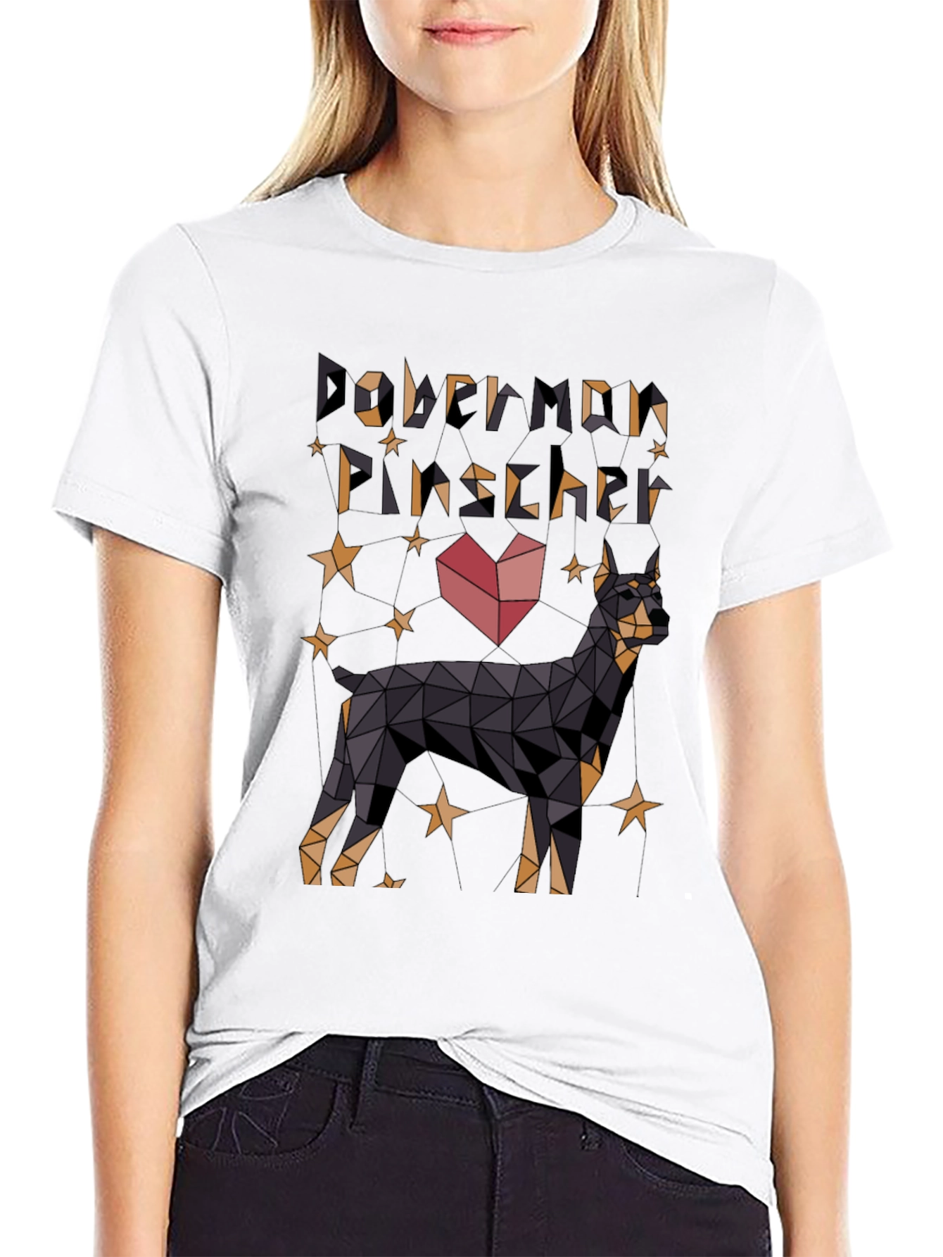 Geometric Doberman Pinscher T-Shirt