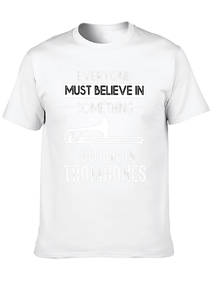 Trombone Believer Graphic T-Shirt - Black