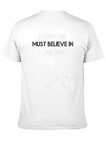 Trombone Believer Graphic T-Shirt - Black