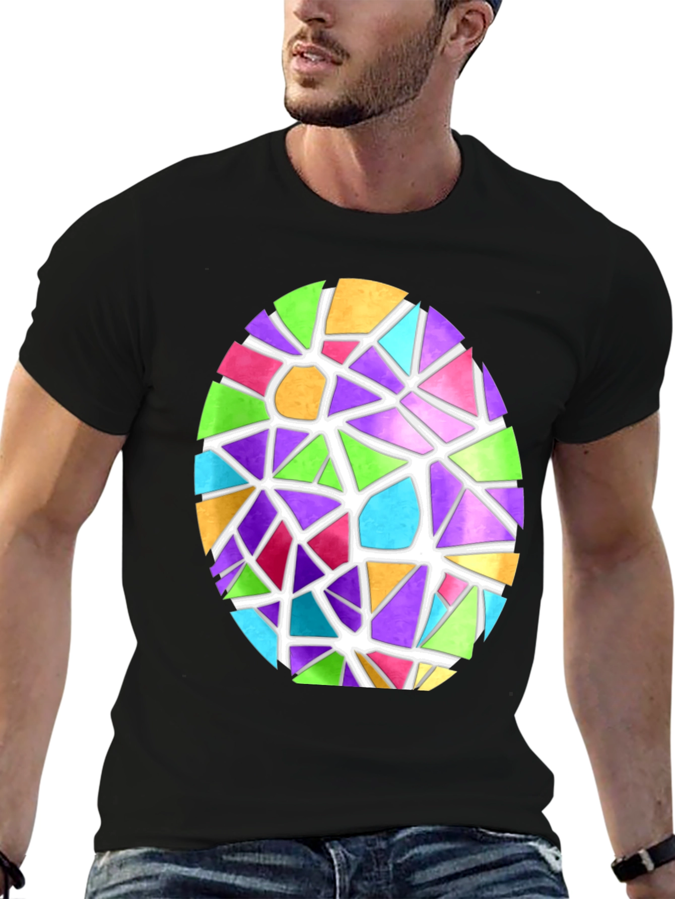 Stained Glass Egg Graphic Tee