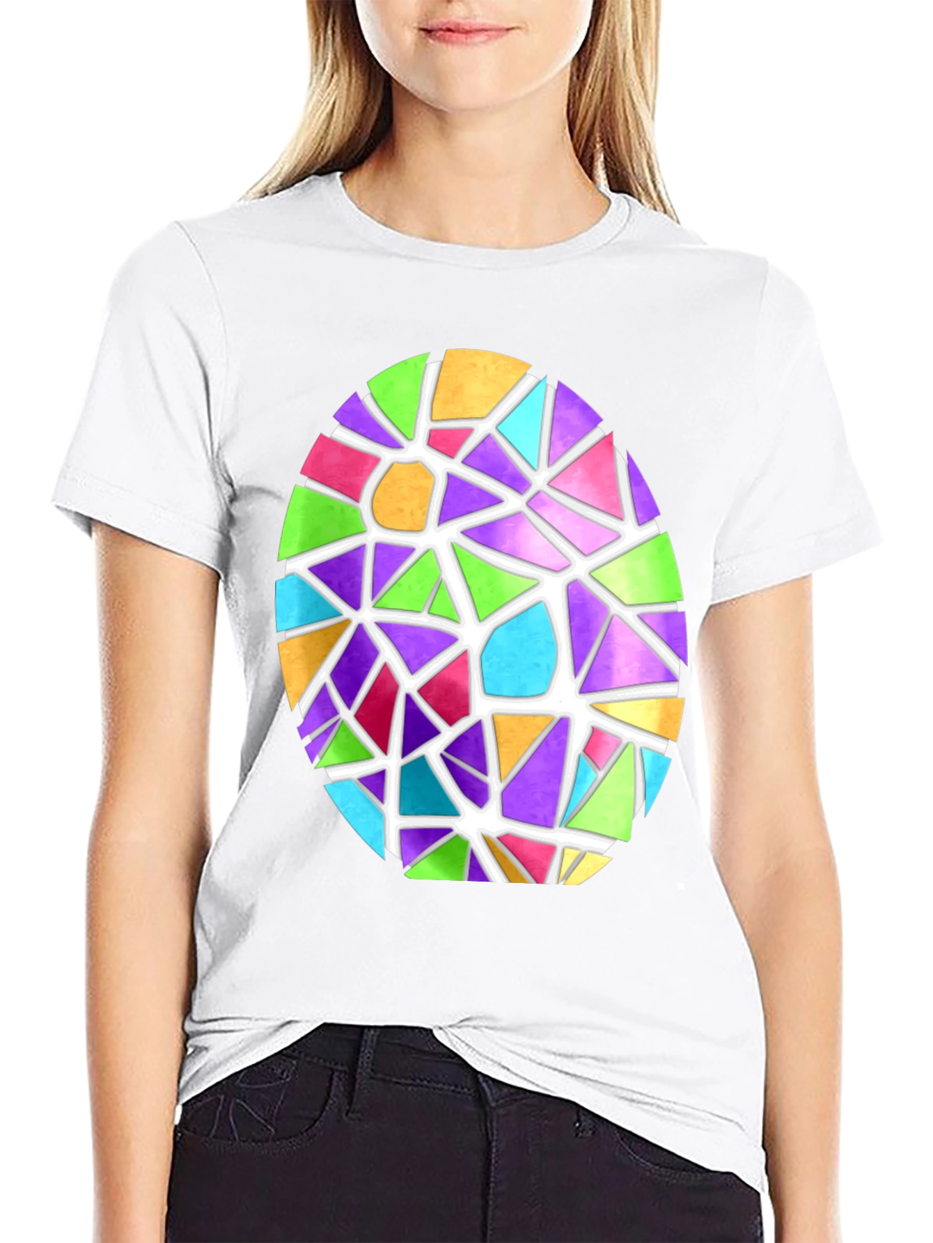 Stained Glass Egg Graphic Tee