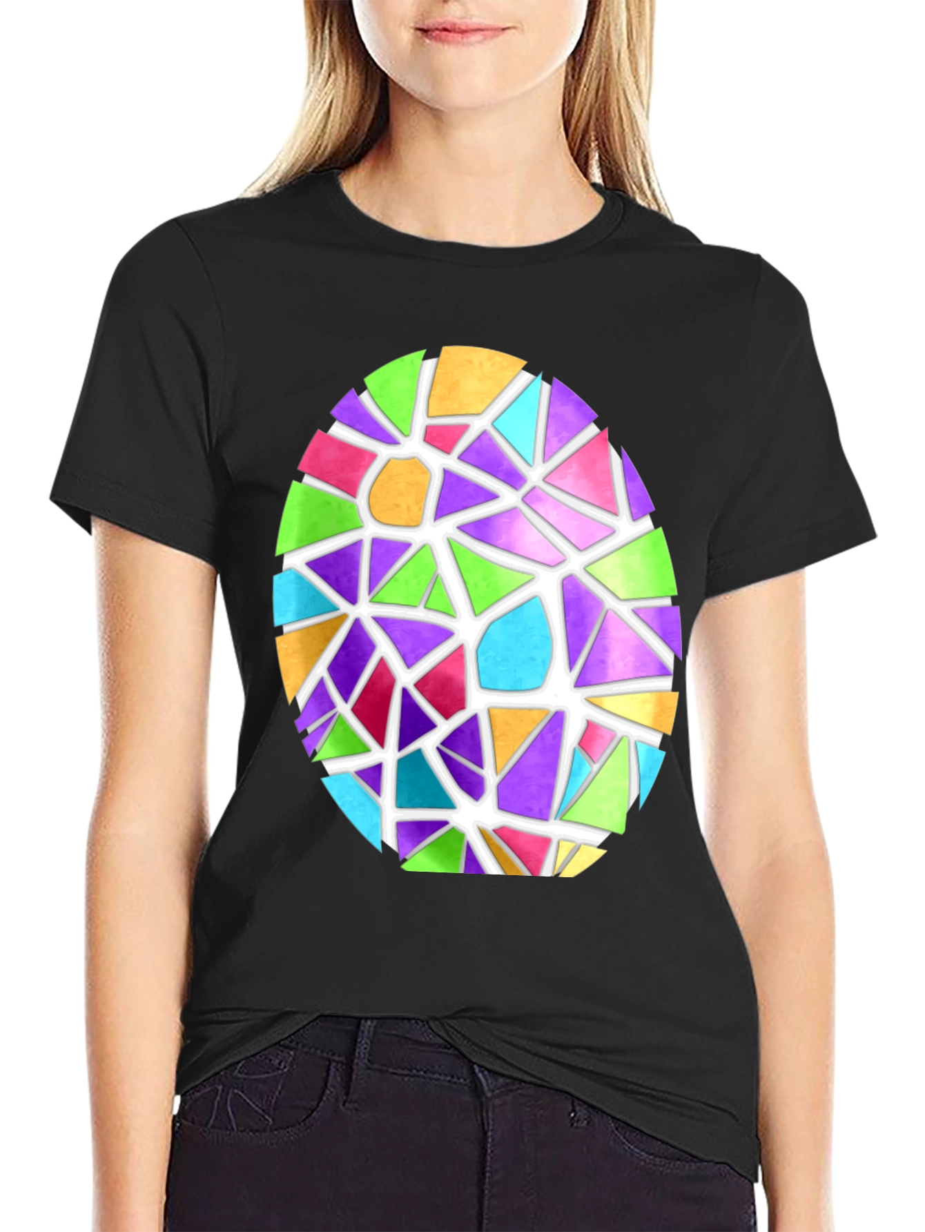 Stained Glass Egg Graphic Tee