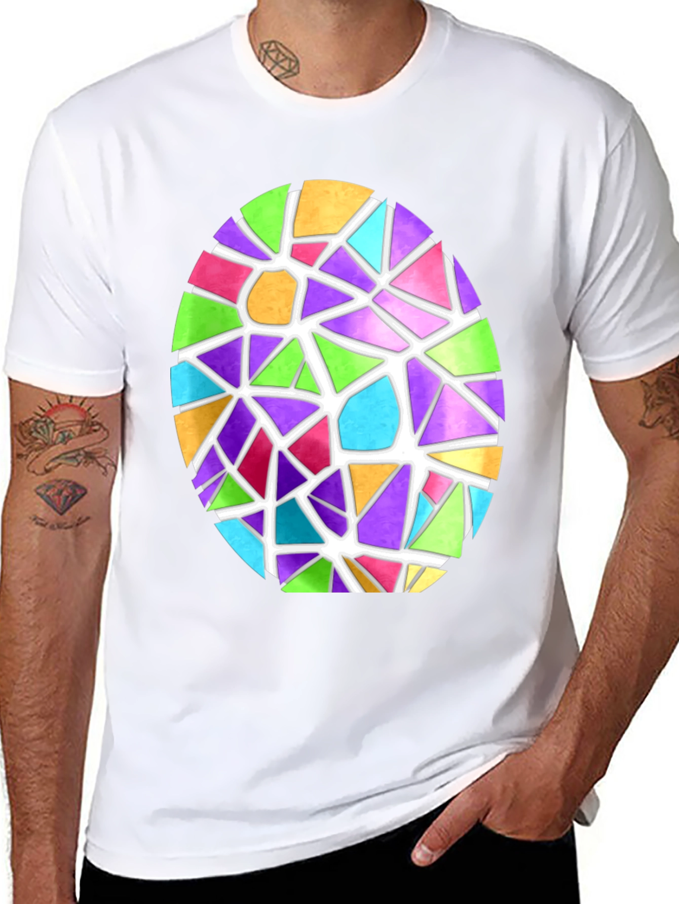 Stained Glass Egg Graphic Tee