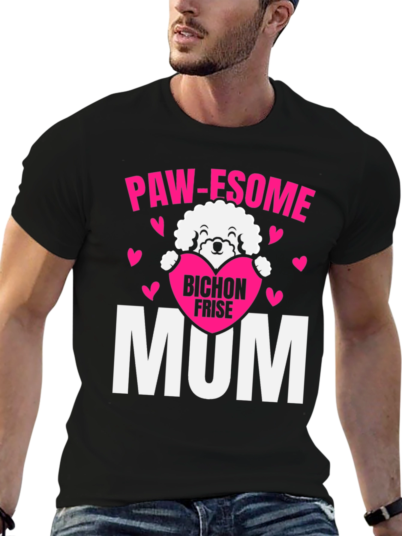 Paw-some Bichon Frise Mum T-Shirt