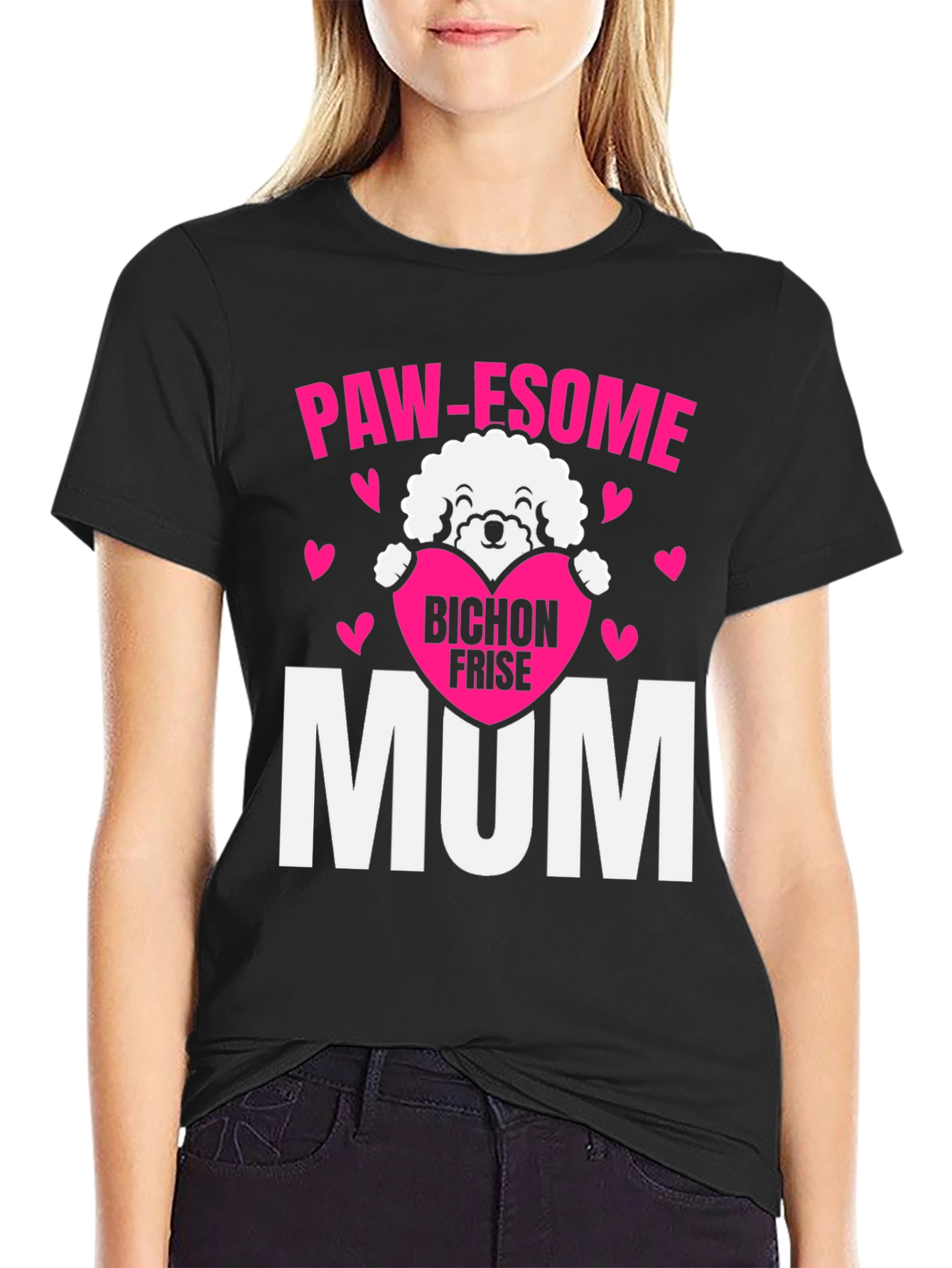 Paw-some Bichon Frise Mum T-Shirt