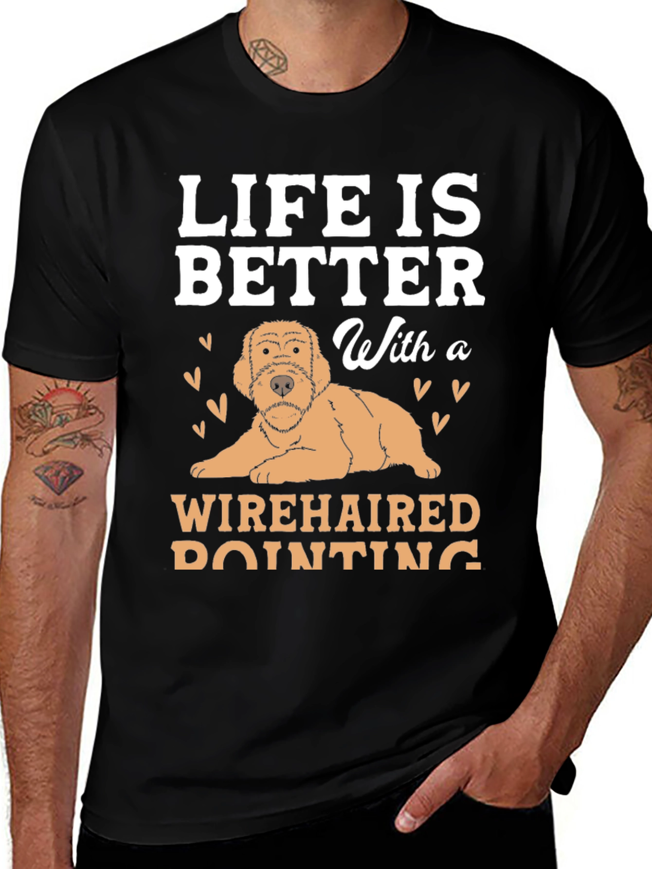 Life Is Better With a Wirehaired Pointing Dog T-Shirt