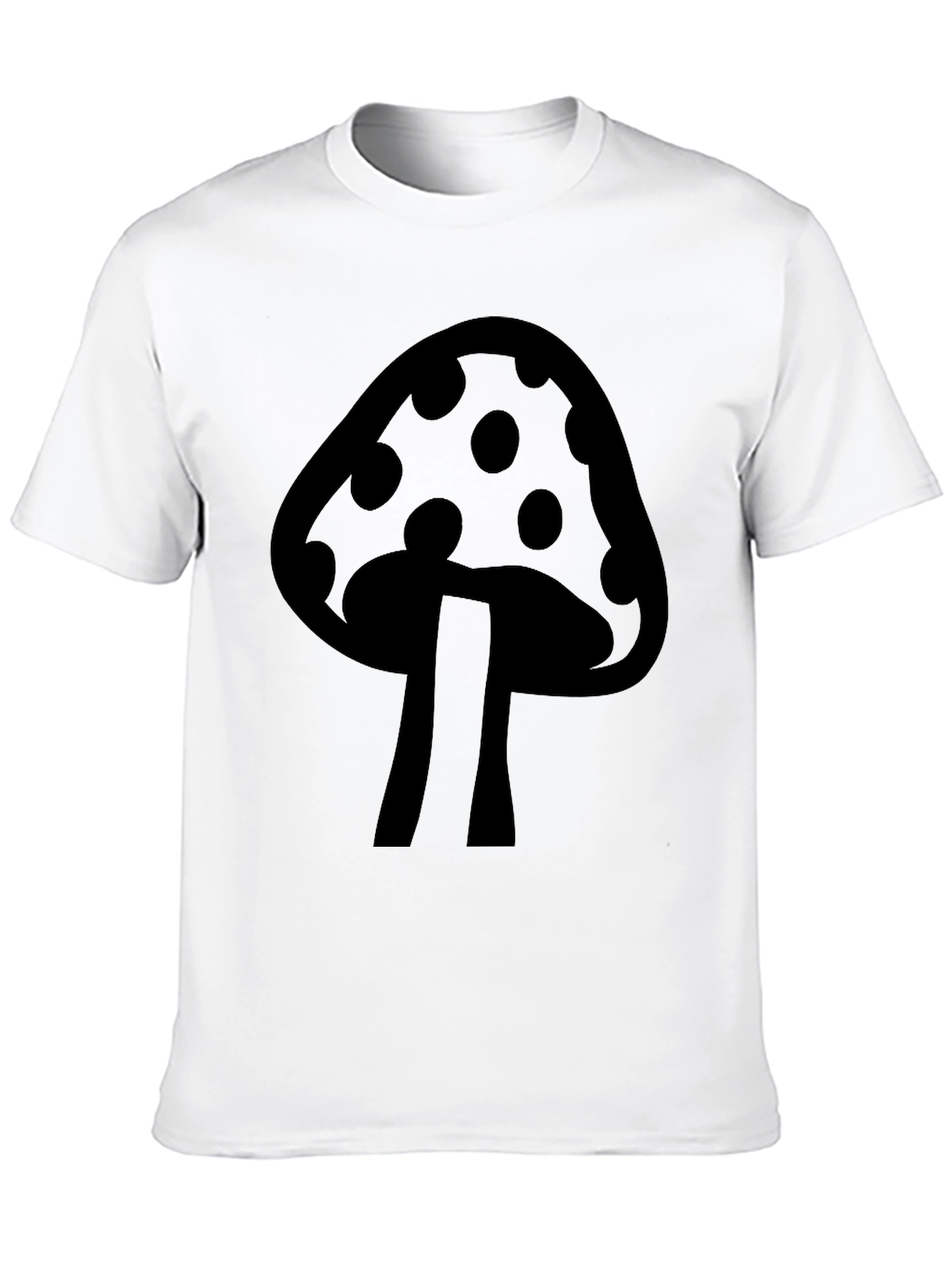 Mushroom Graphic Tee - Cool Black T-Shirt