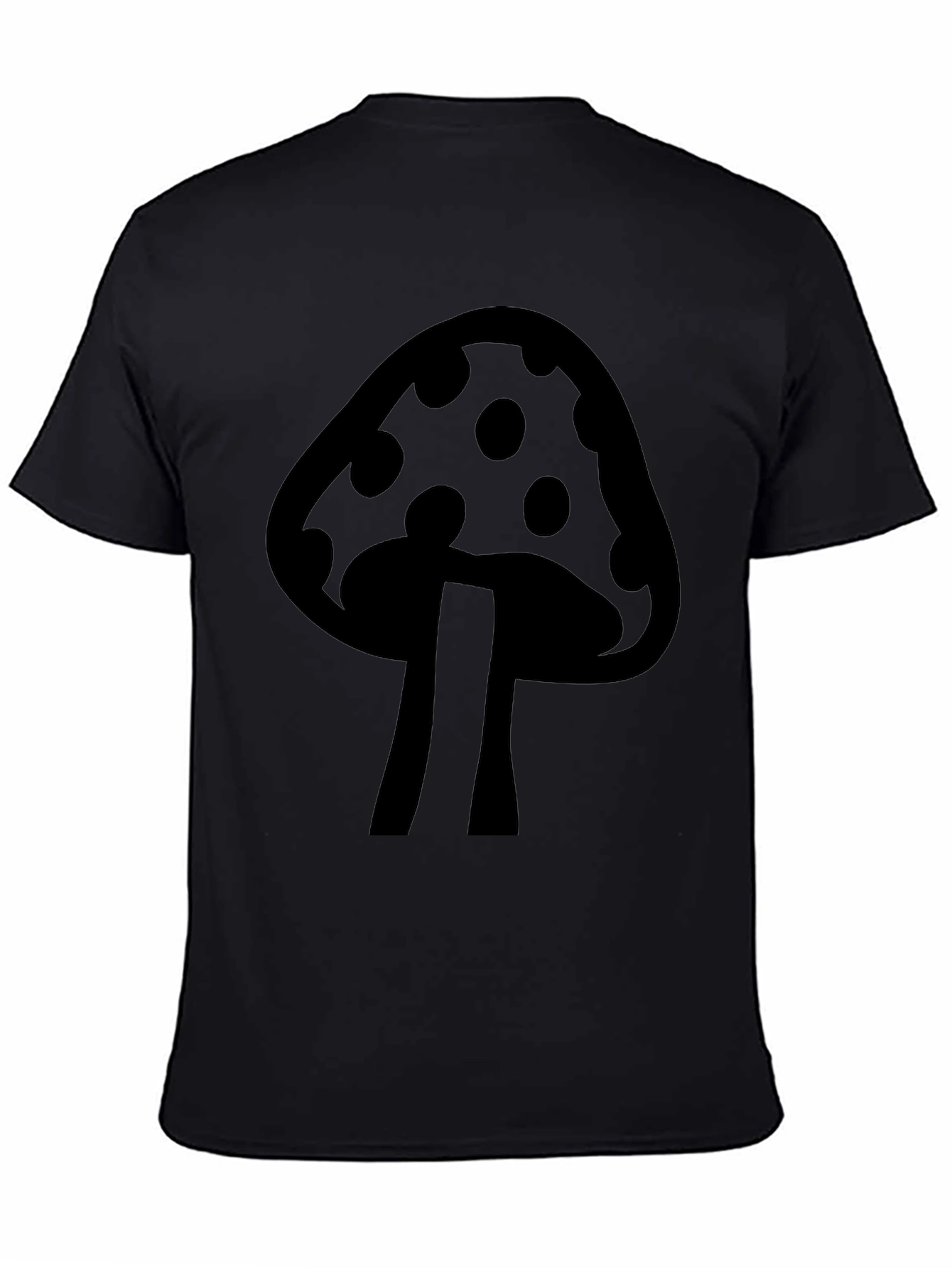 Mushroom Graphic Tee - Cool Black T-Shirt
